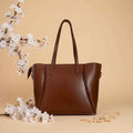 Zarya Dark Brown Tote Bag for Women – Premium Stylish Shoulder Handbag | IK Royal Gallery