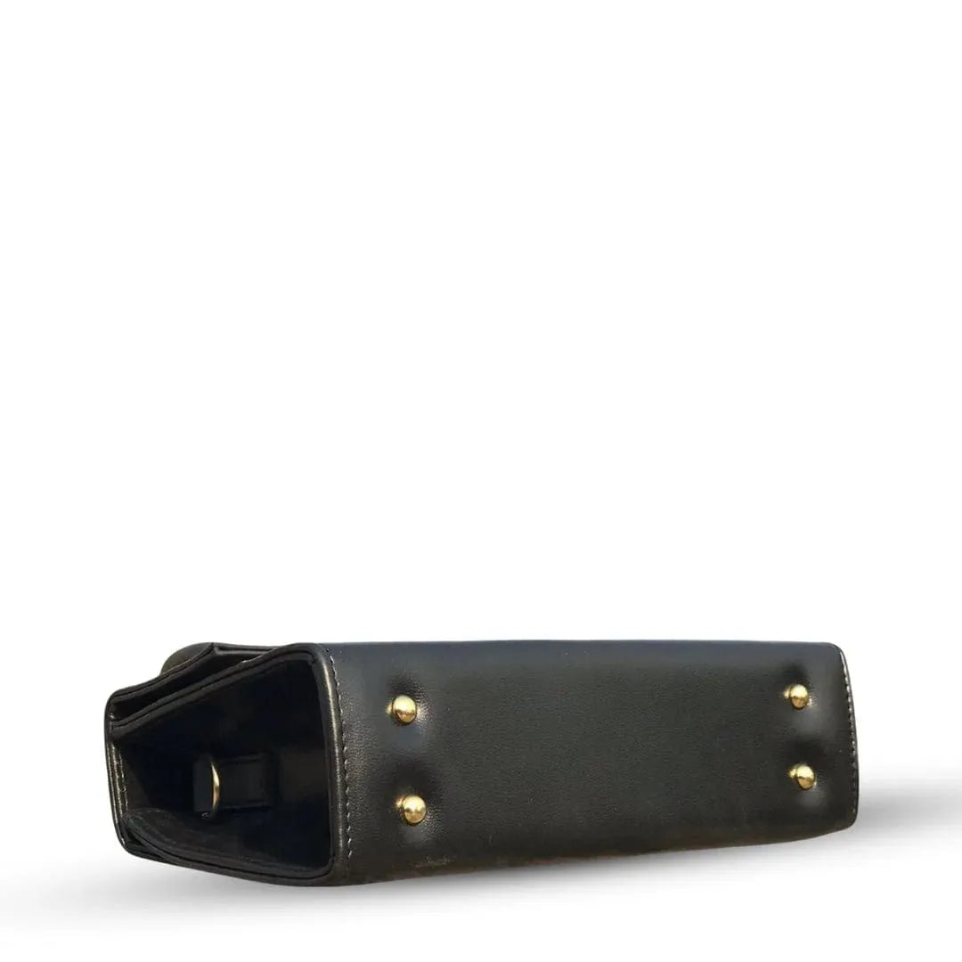 Elegant Black top handle bag for women, structured & chic style