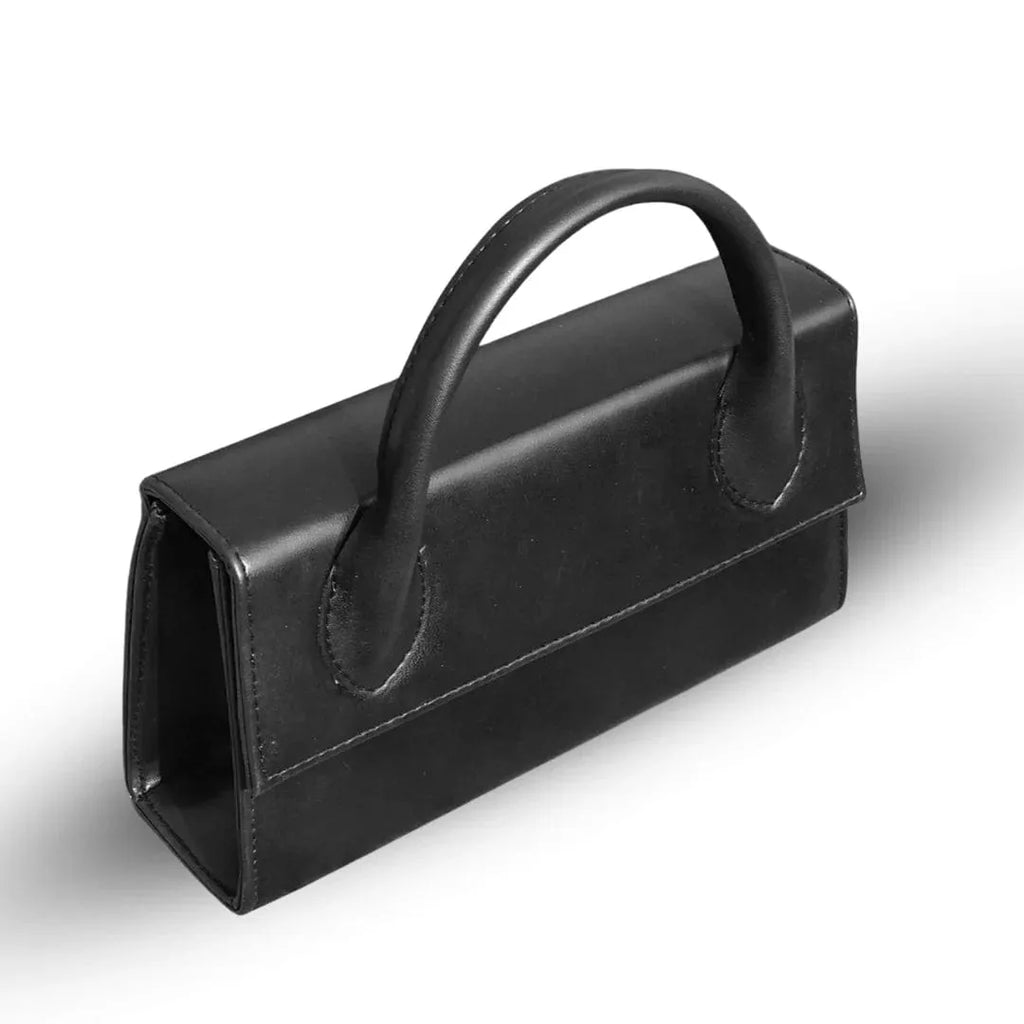 Elegant Black top handle bag for women, structured & chic style