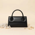 Elegant Black top handle bag for women, structured & chic style