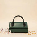 Elegant Green top handle bag for women, structured & chic style