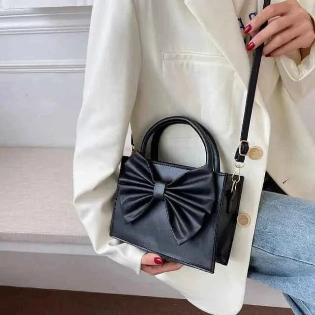 Fleur Bow Black Handbag for Women - In Pakistan
