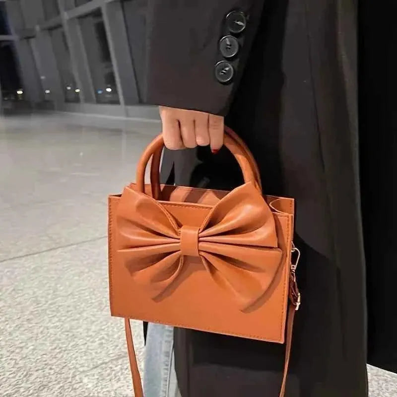 Fleur Bow Camel Handbag for Women - In Pakistan
