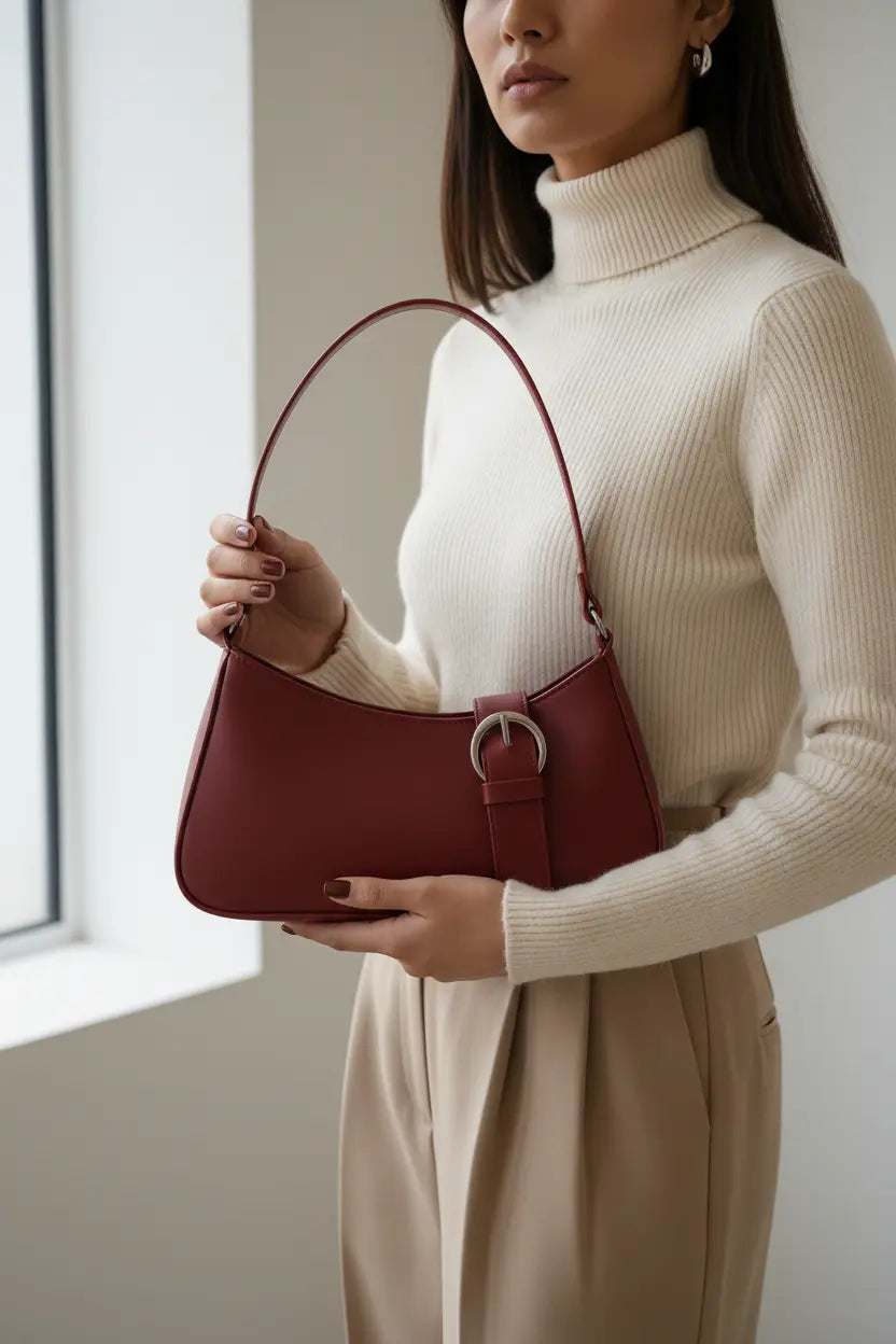 Pearl Maroon Shoulder Bag – IK Royal Gallery