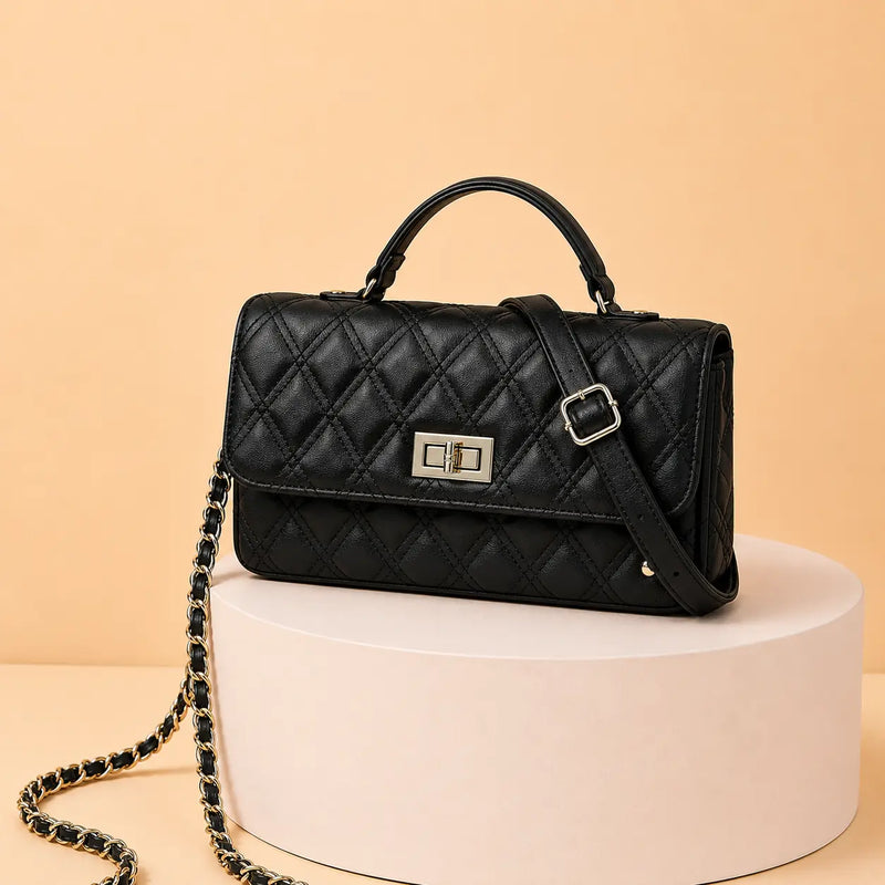 Elegant Quilted HAR-4 Black Women’s Handbag – Stylish Designer Bag by IK Royal Gallery