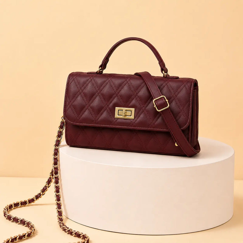Elegant Quilted HAR-4 Maroon Women’s Handbag – Stylish Designer Bag by IK Royal Gallery