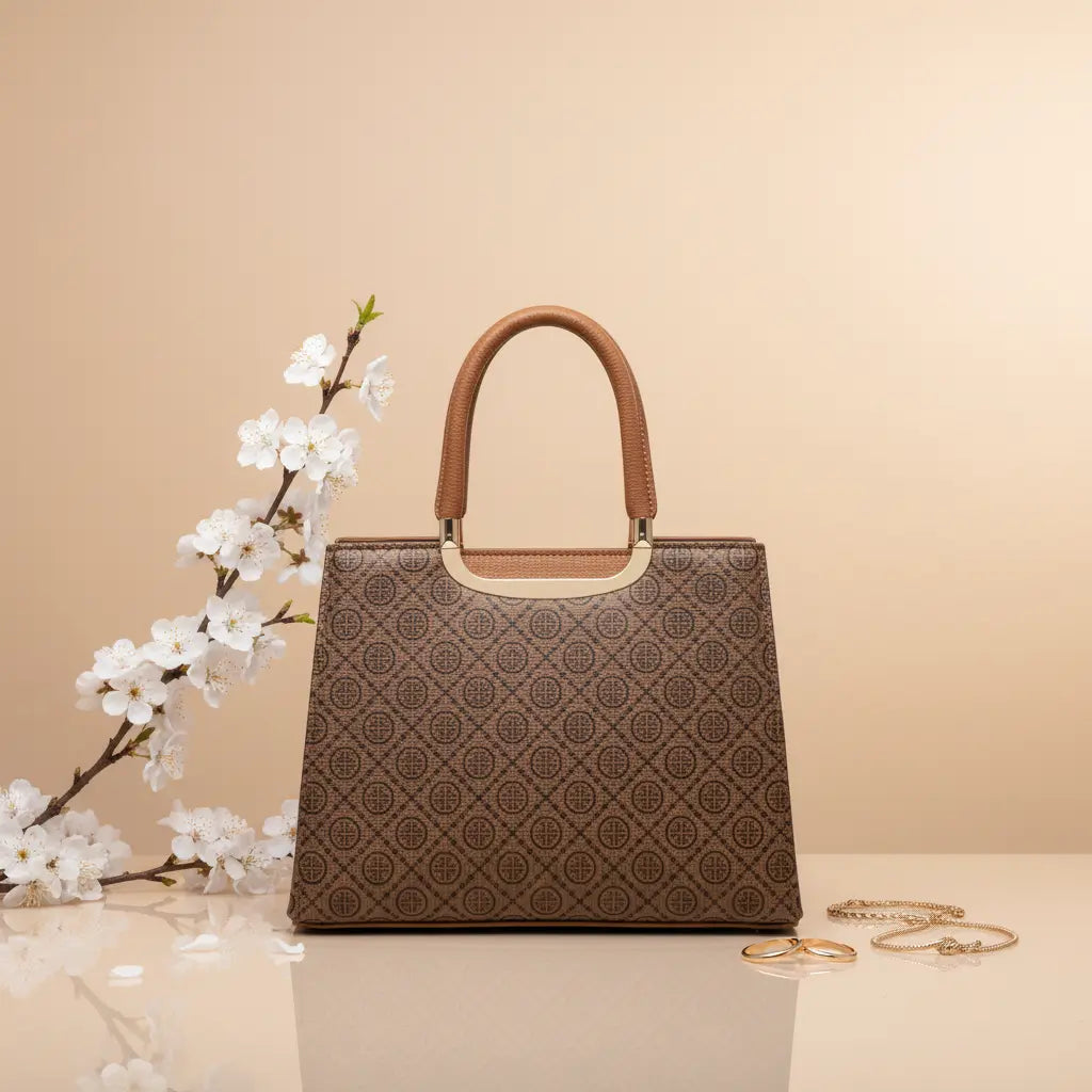 Imperial Grid Tote Bag for Women-Premium Stylish Ladies Handbag | IK Royal Gallery