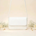 Magnetic Button Strap Women’s Crossbody Bag Stylish White