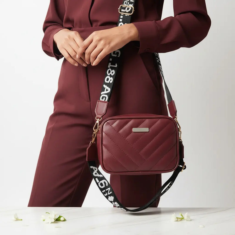 Elorina Luxe CAR1 Maroon Crossbody Bag for Women-Elegant, Stylish & Premium Design by IK Royal Gallery