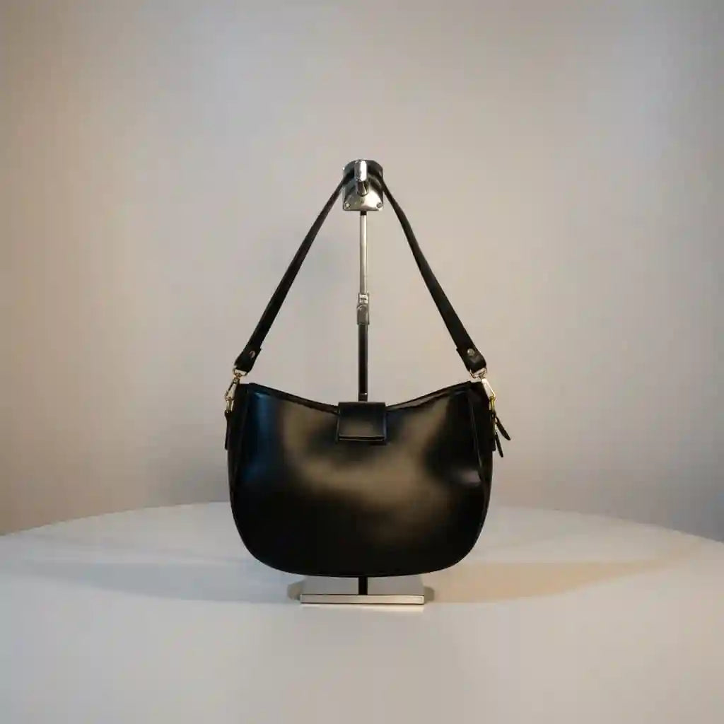 Mono Luxe Black PU Leather Handbag for Women In Pakistan