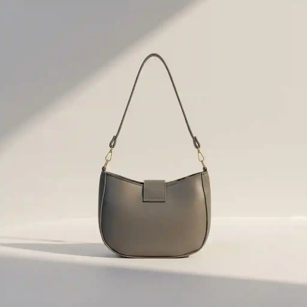 Mono Luxe Grey PU Leather Handbag for Women In Pakistan