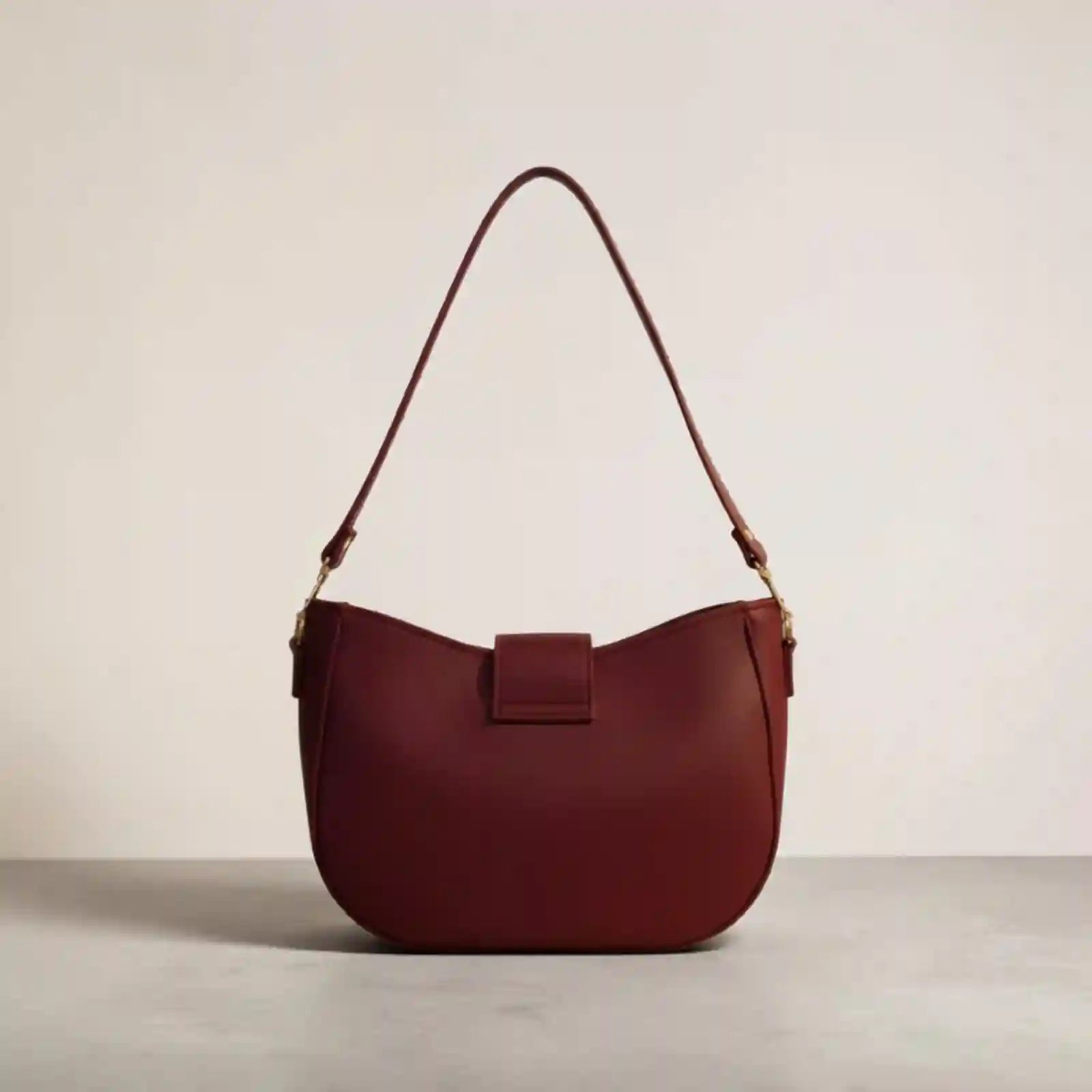 Mono Luxe Maroon PU Leather Handbag for Women In Pakistan
