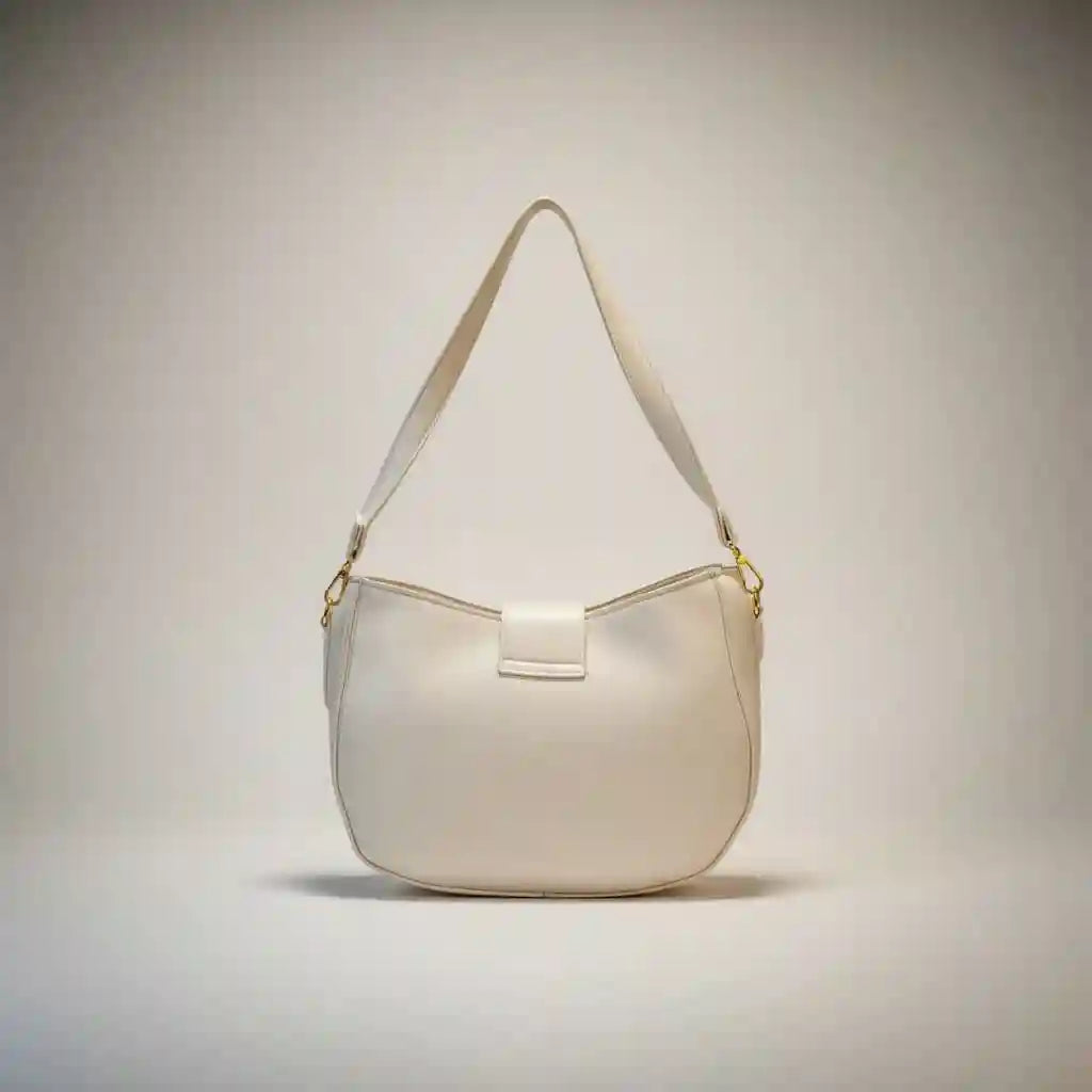 Mono Luxe White PU Leather Handbag for Women In Pakistan