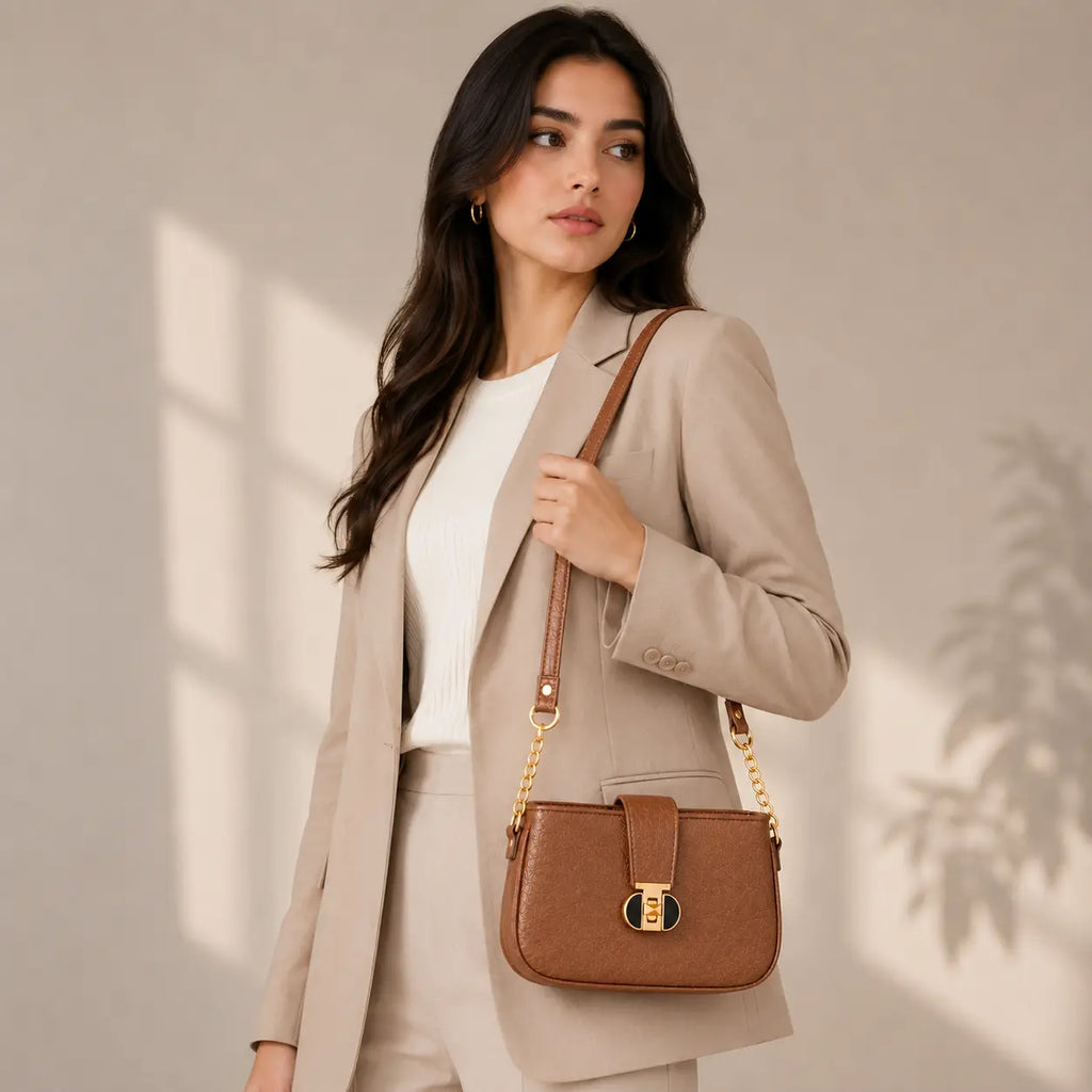 Royal Ember Camel Shoulder Bag – IK Royal Gallery