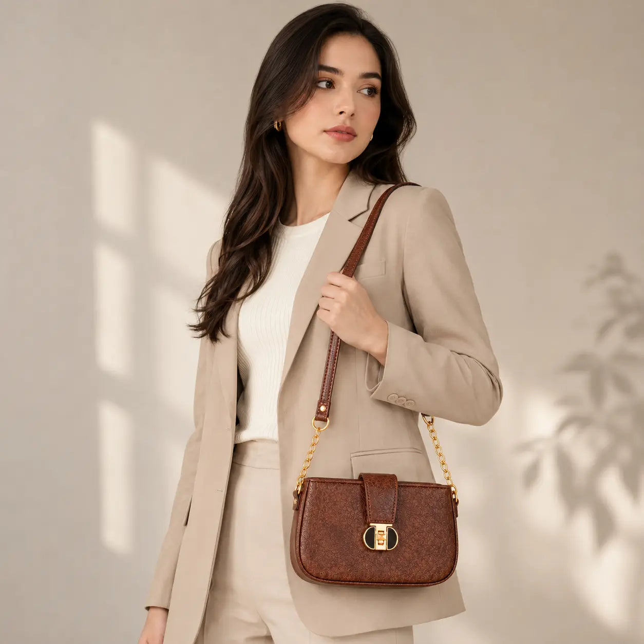Royal Ember Brown Shoulder Bag – IK Royal Gallery