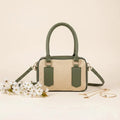 Noor Classic Olive Green Handbag – Elegant Top Handle Bag with Long Strap for Women & Girls