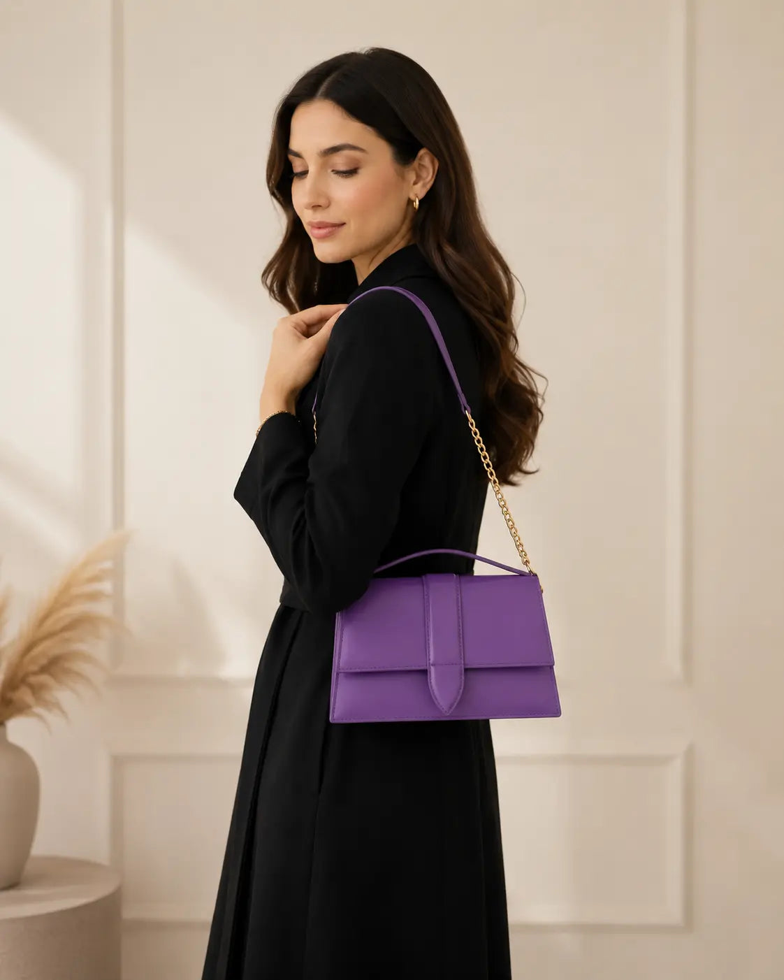 Nilofer Purple Handbag for Women | Elegant & Stylish Shoulder Bag