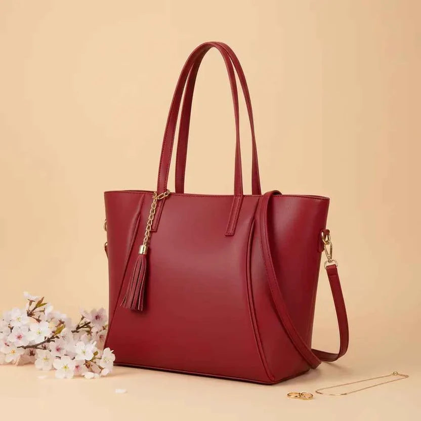 Zarya Maroon Tote Bag for Women-Premium Stylish Shoulder Handbag | IK Royal Gallery