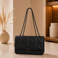 Quilted Black Crossbody Bag for Women Stylish Ladies Handbag in Pakistan | Trendy & Elegant Design