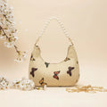 Rangon Ki Titli Pearl Handle Shoulder Bag – Butterfly Print Elegant Handbag for Women