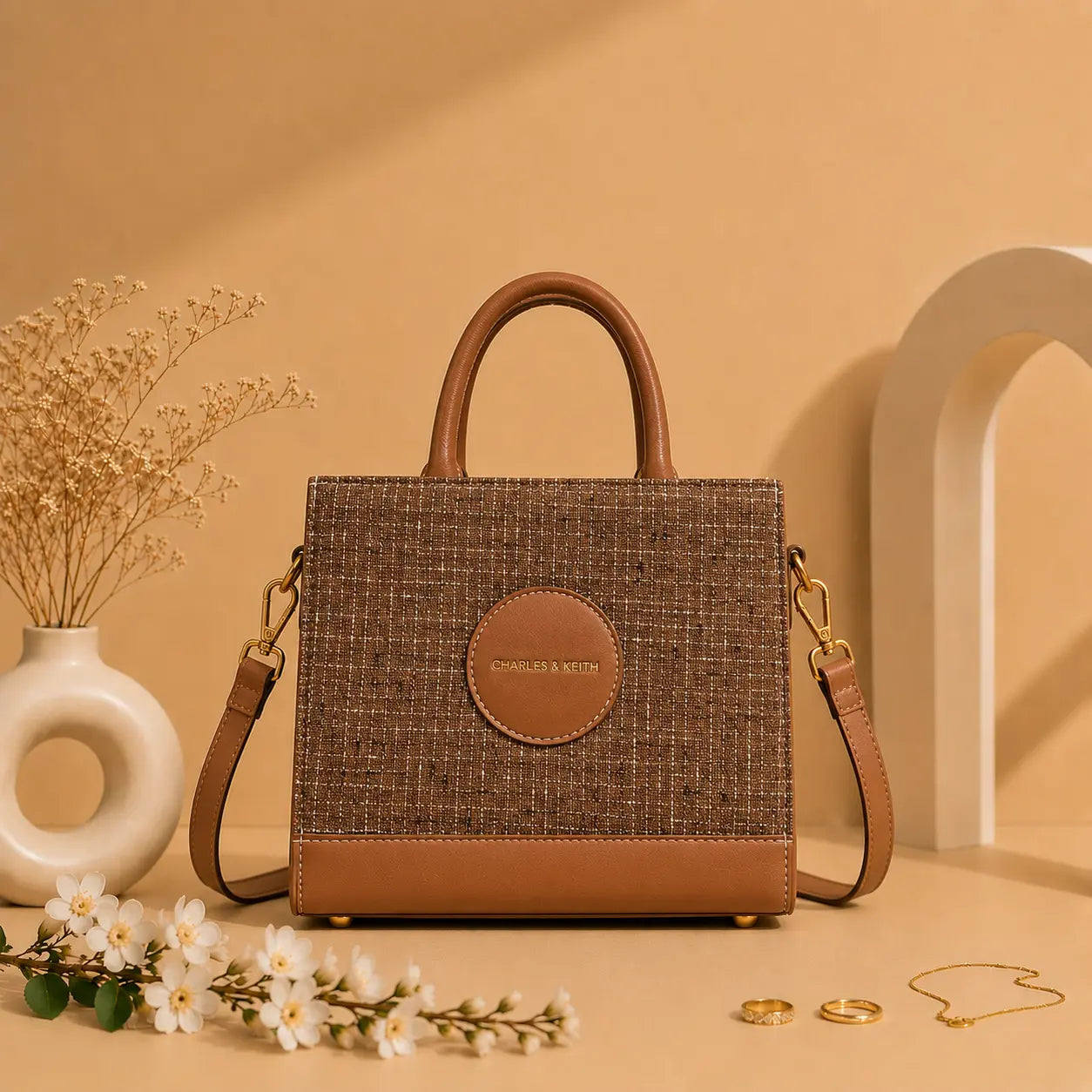 Modern Nova Brown Handbag