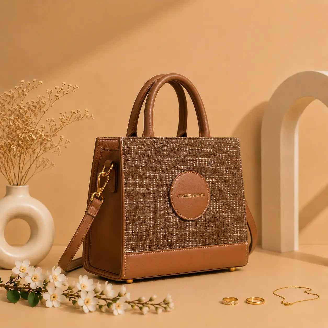 Modern Nova Brown Handbag