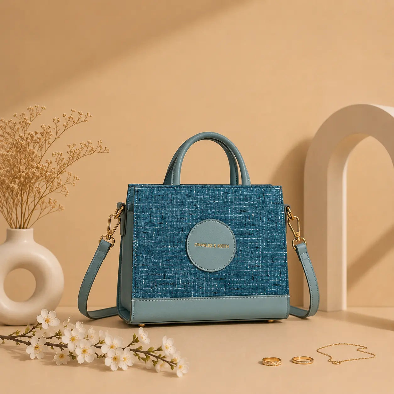 Modern Nova Vintage Ocean Blue Handbag