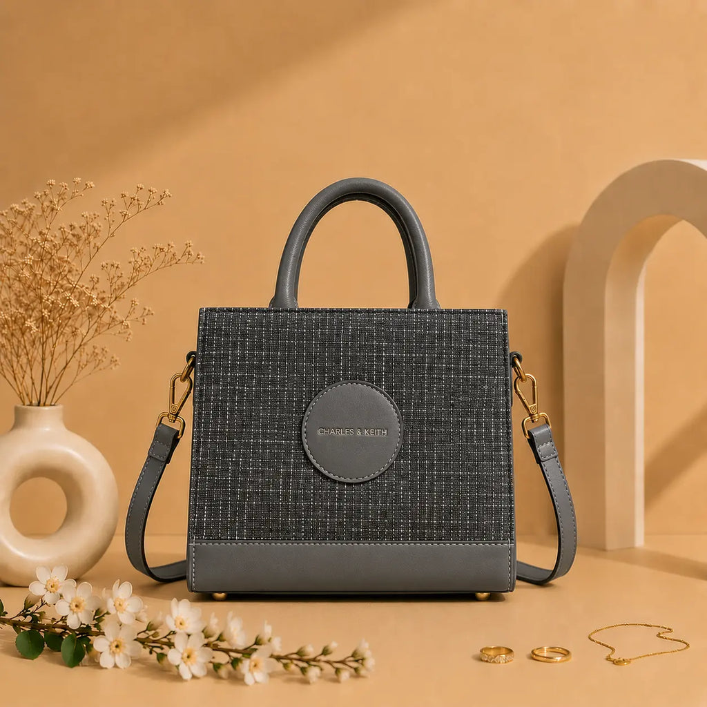 Modern Nova Charcoal Grey Handbag