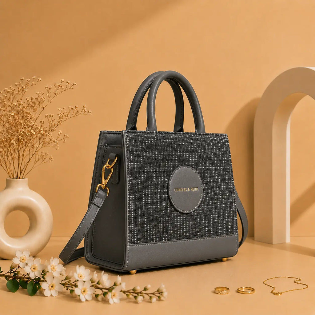 Modern Nova Charcoal Grey Handbag