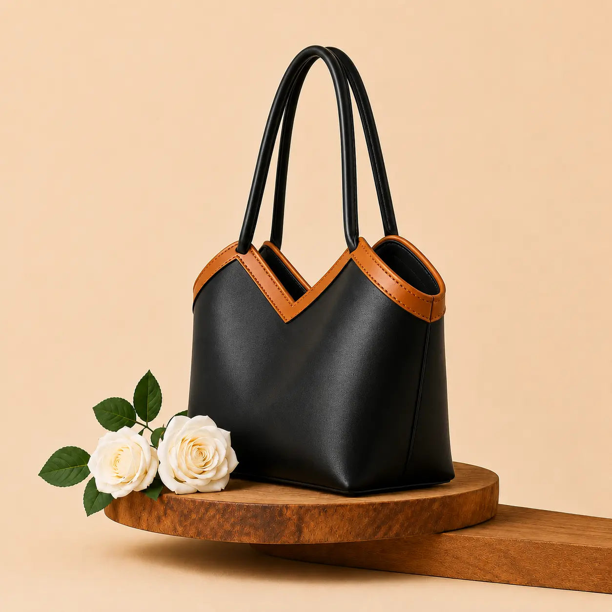 Classic V Tote Bag Black – IK Royal Gallery