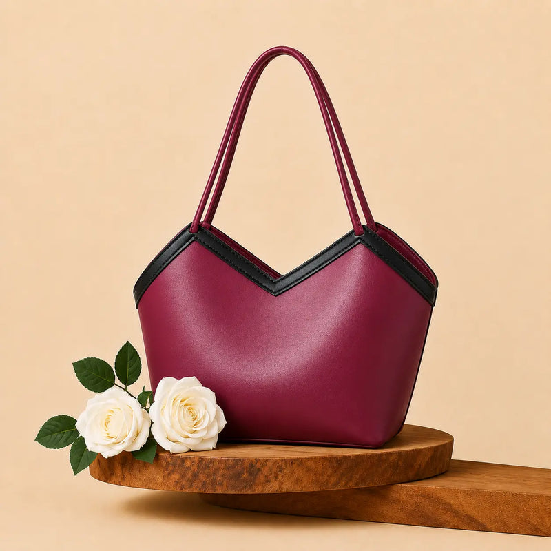 Classic V Tote Bag Maroon – IK Royal Gallery