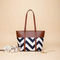 Chevron Tote Bag T-1 Brown for Women in Pakistan | IK Royal Gallery