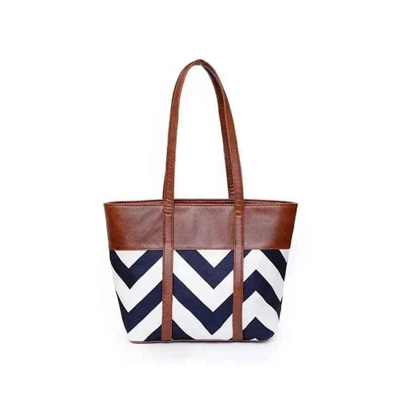Chevron Tote Bag T-1 Brown for Women in Pakistan | IK Royal Gallery