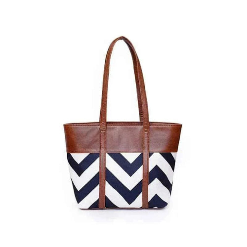Chevron Tote Bag T-1 Brown for Women in Pakistan | IK Royal Gallery